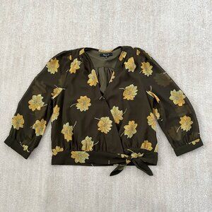 Madewell Effie Floral Wrap Blouse Top S